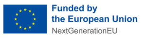Logo dell’Unione Europea accompagnato dal testo “Funded by the European Union – NextGenerationEU”.